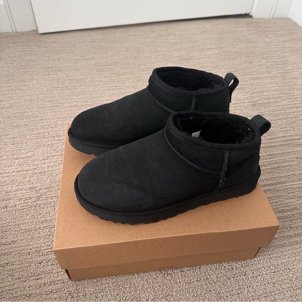 SOLD — UGG classic ultra mini black boots